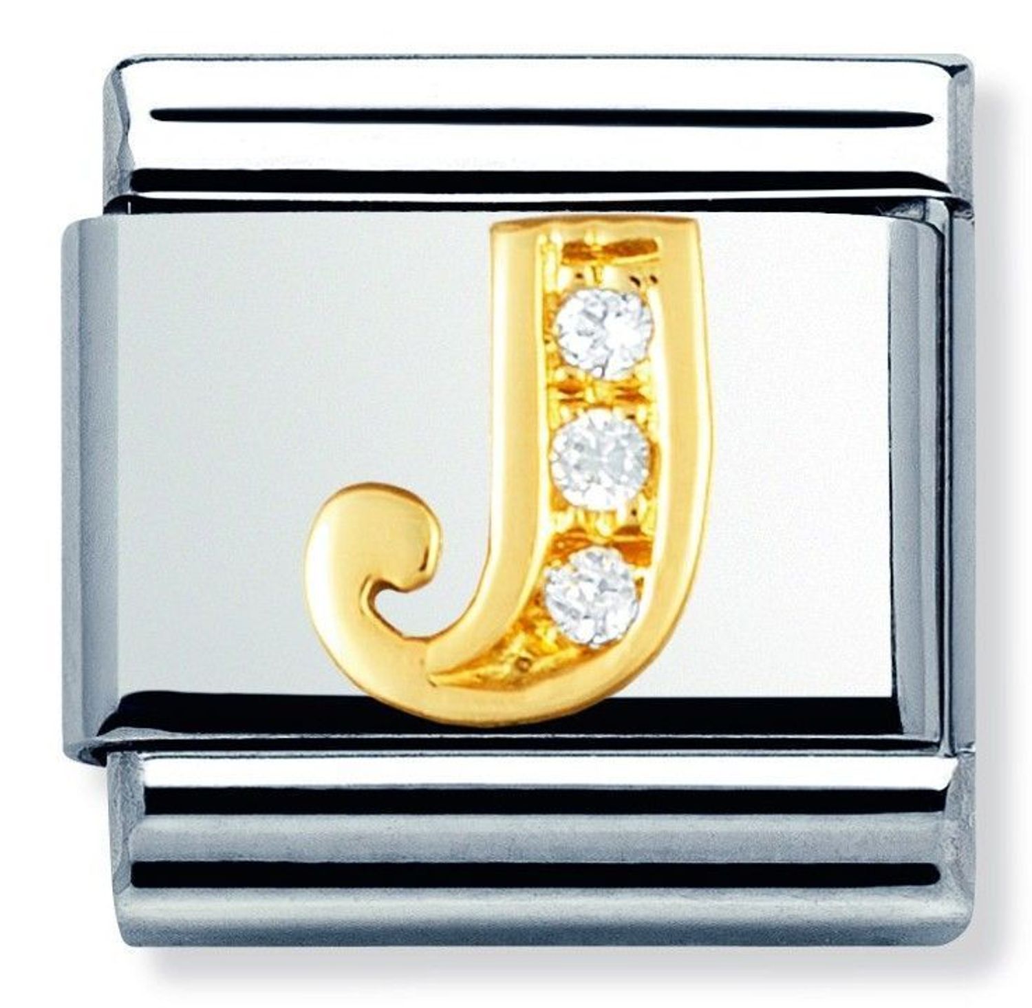 Nomination - Link 18K zawieszka złoto 'Litera J z cyrkoniami' 030301 10 biżuteria nomination nomination zawieszk nomination baza.jpg